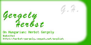 gergely herbst business card